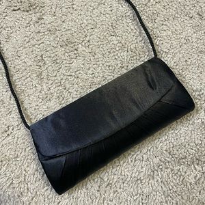 NWOT Black Satin Purse